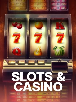 Slot clásico de casino con brillo neón y presentación de alto impacto.